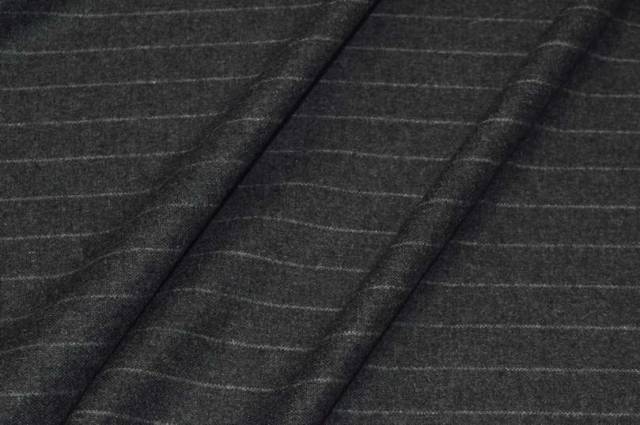 Vendita on line tessuto flanella pettinata pura lana gessato grigio - prodotti