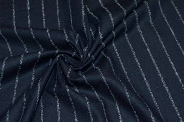 Vendita on line tessuto flanella pettinata pura lana gessato blu - prodotti