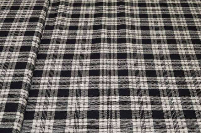 Vendita on line tessuto scacchetto pura lana nero bianco sc02 - tessuti abbigliamento lana scozzesi e quadri