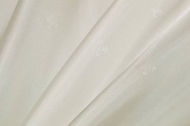 Vendita on line tessuto fodera bianco naturale con giglio fiorentino - tessuti abbigliamento fodere / adesivi