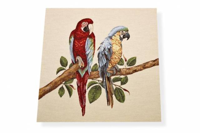 Vendita on line gobelin fantasia pappagalli 12910 misura cm 47x47 - tessuti arredo casa gobelin
