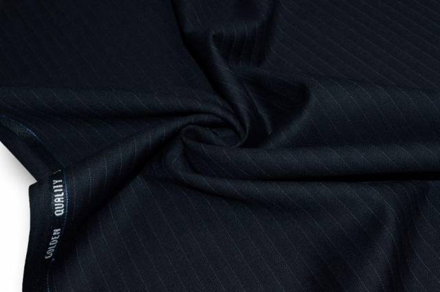 Vendita on line tessuto tasmania lana super 120's spinatino blu notte - tessuti abbigliamento lana spinati e