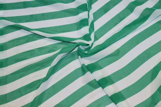 Vendita on line scampolo georgette rigone bianco verde - tessuti abbigliamento poliestere fantasia