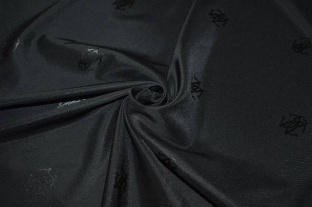 Vendita on line tessuto fodera elasticizzata nera con logo - tessuti abbigliamento fodere / adesivi