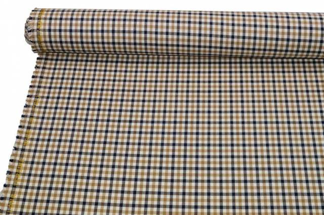 Vendita on line tessuto tartan pura lana scacco beige - tessuti abbigliamento lana