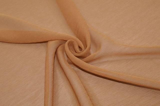 Vendita on line tessuto chiffon pura seta trama effetto plisse beige - occasioni e scampoli seta di