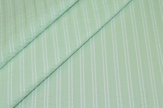 Vendita on line tessuto cotone goffrato streatch righino verde acqua - tessuti abbigliamento camiceria