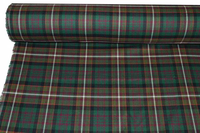 Vendita on line tessuto tartan streatch verde 480 - tessuti abbigliamento scacchi e scozzesi