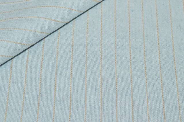 Vendita on line tessuto misto cotone streatch azzurro righino beige - occasioni e scampoli tessuti fantasie 