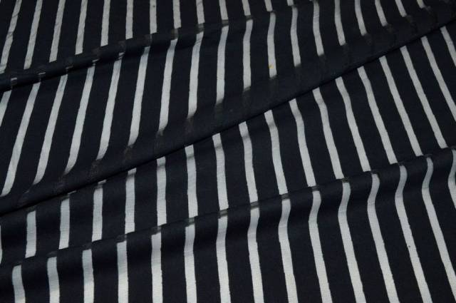 Vendita on line tessuto maglina riga semicoprente nera - tessuti abbigliamento magline / jersey/tessuto in fantasia