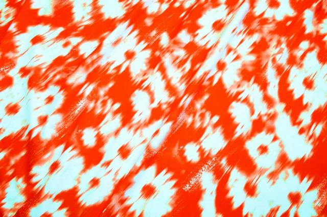 Vendita on line tessuto popelin puro cotone fantasia sfumata arancio logo msgm - tessuti abbigliamento camiceria