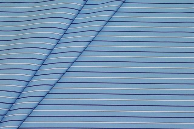 Vendita on line tessuto puro cotone camiceria riga azzurra - tessuti abbigliamento camiceria