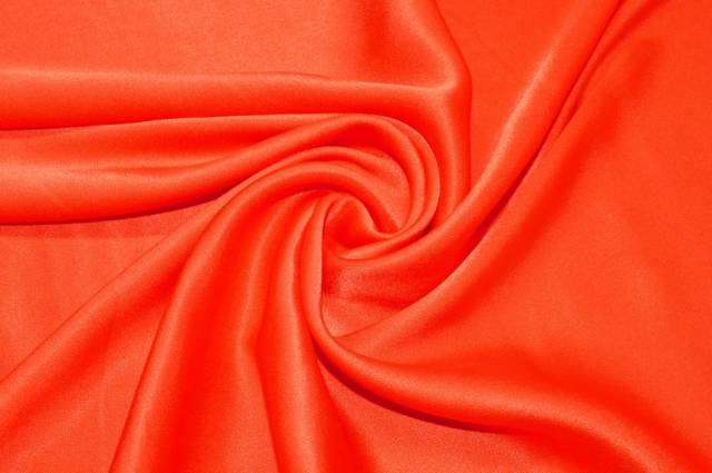 Vendita on line tessuto rasatello elasticizzato arancio - tessuti abbigliamento taffetas / rasi / shantung raso