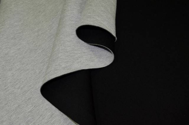Vendita on line tessuto neoprene doppio nero/grigio - tessuti abbigliamento tecnici e neoprene