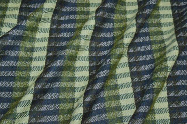 Vendita on line tessuto flanella misto lana verde - tessuti abbigliamento lana