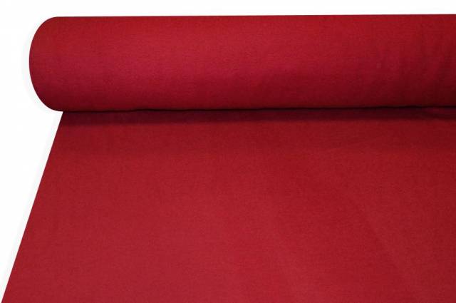 Vendita on line tessuto felpa invernale puro cotone rosso rubino - tessuti abbigliamento felpa