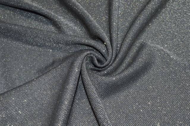 Vendita on line tessuto maglina grigia lurex oro - tessuti abbigliamento magline / jersey/tessuto in